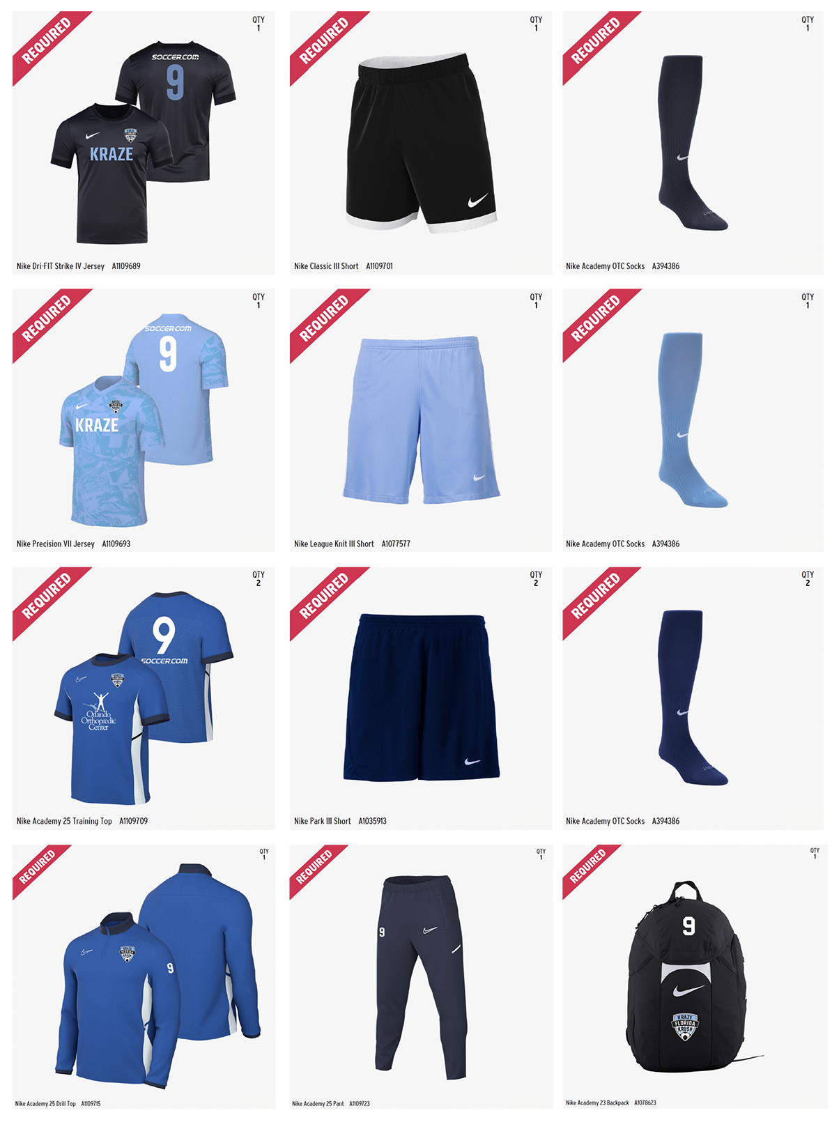 2025FKK Uniforms SelectKit BOYS