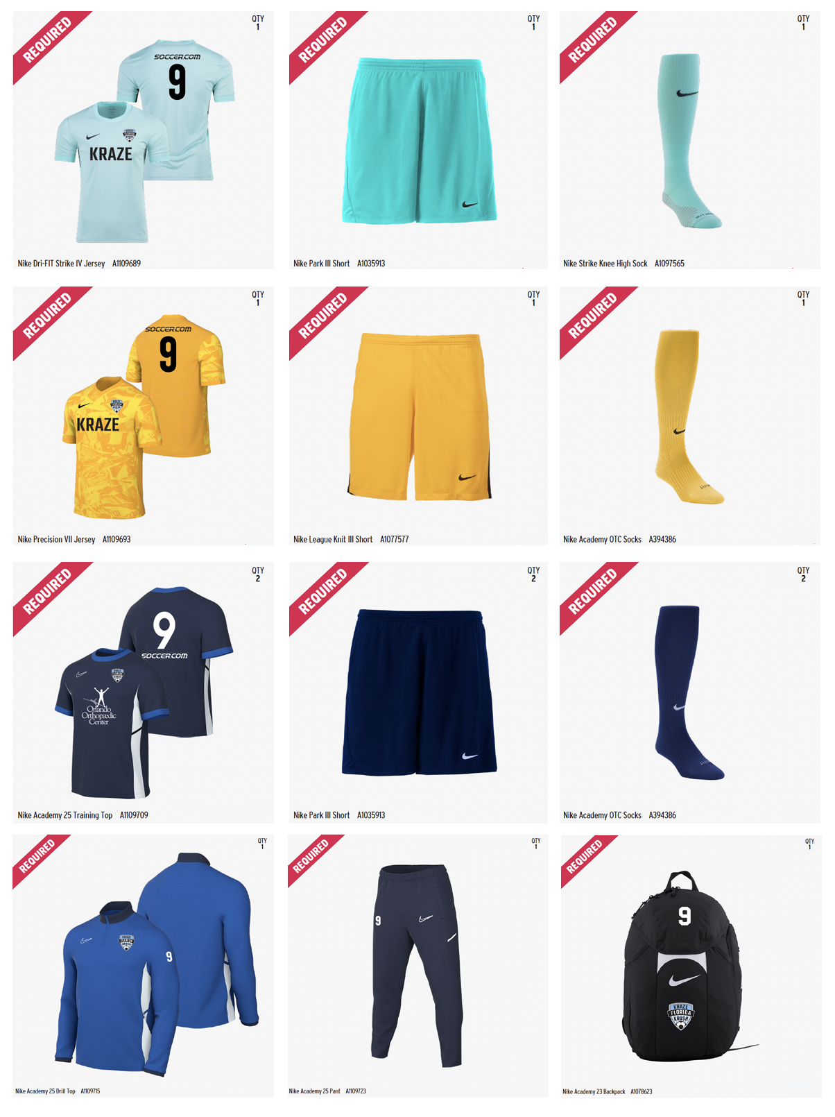 2025FKK Uniforms SelectKit BOYS GK