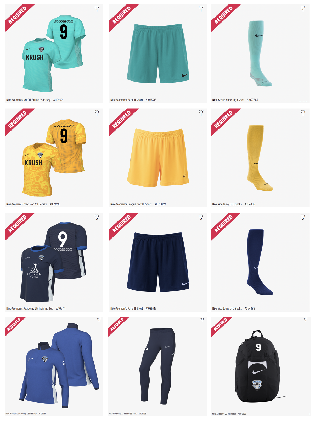2025FKK Uniforms SelectKit GIRLS GK